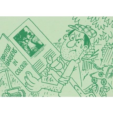 Sissinghurst Kent Angry Gardener Messed Up Garden Comic Humour Postcard