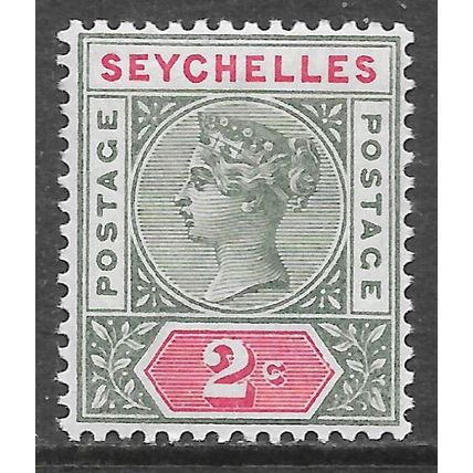 SEYCHELLES 1890 QV 2c DIE 2 MINT MH