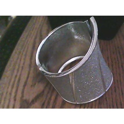 Silver Sparkling Stardust Corset Look 3'' Width Hinged Cuff Bracelet