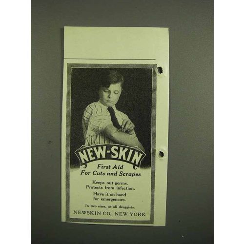 1918 New-Skin Antiseptic Ad - First Aid Cuts Scrapes