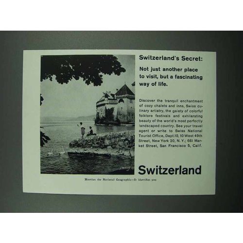 1959 Switzerland Tourism Ad - Fascinating Way of Life