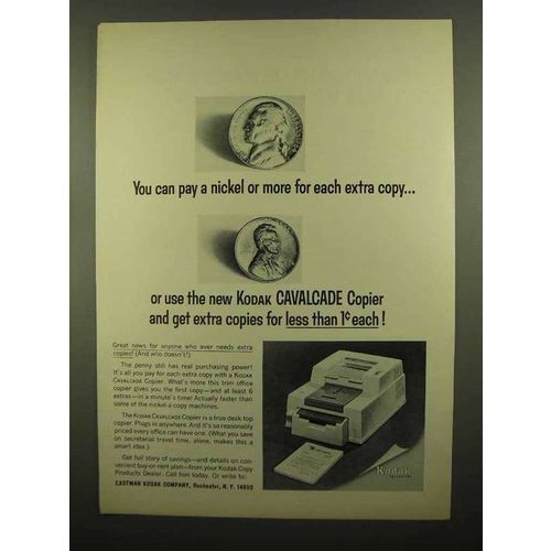 1965 Kodak Cavalcade Copier Ad - Pay a Nickel More