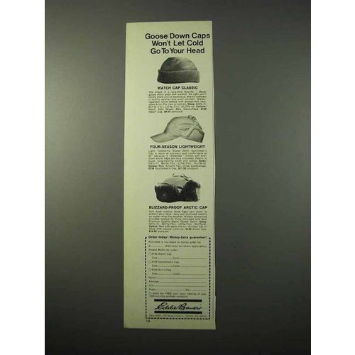 1975 Eddie Bauer Ad - Watch Cap Classic, Arctic Cap