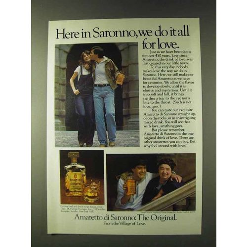 1979 Amaretto di Saronno Ad - We Do It All For Love