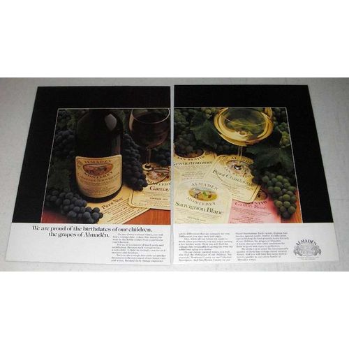 1979 Almaden Wine Ad - Proud Birthdates of Children
