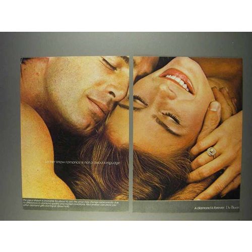 1982 De Beers Diamonds Ad - Romance Not Dead Language