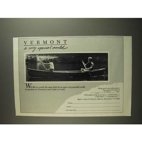 1984 Vermont Tourism Ad - Very Special World