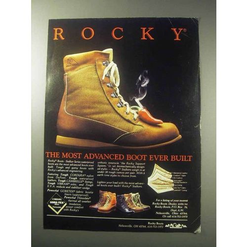 1985 Rocky Boots Ad - Most Advanced Boot Ever Built