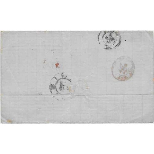 Spain #90 1867 Santanger to Bayona, Large 5 added plus PD