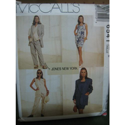 McCall's 6541 Misses Jacket, Vest, Dress & Pants Pattern - Size 8