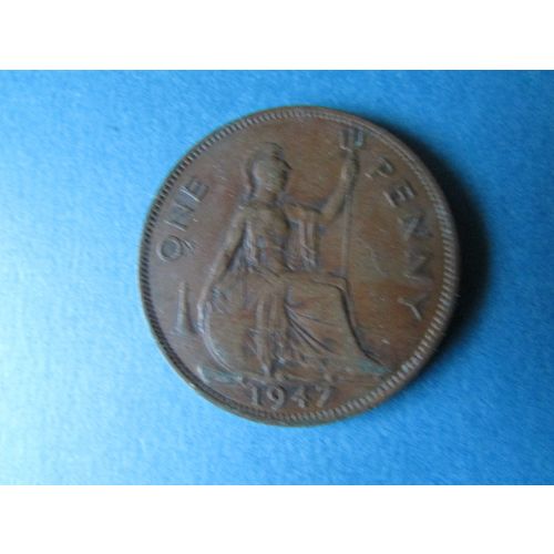 1947 GEORGE VI ONE PENNY FREE POST. J