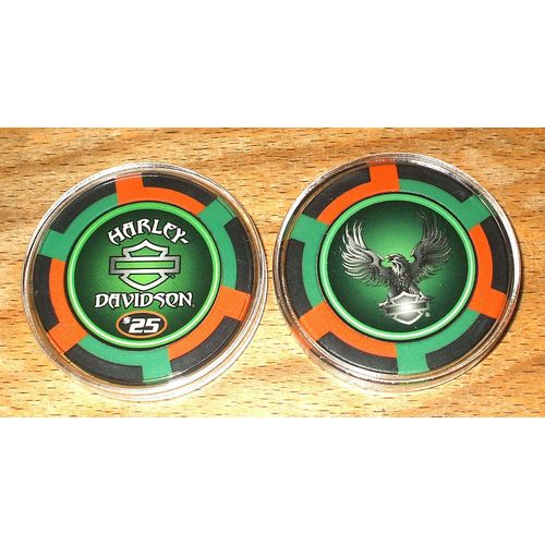 Harley Davidson $25. Poker Chip Golf Ball Marker