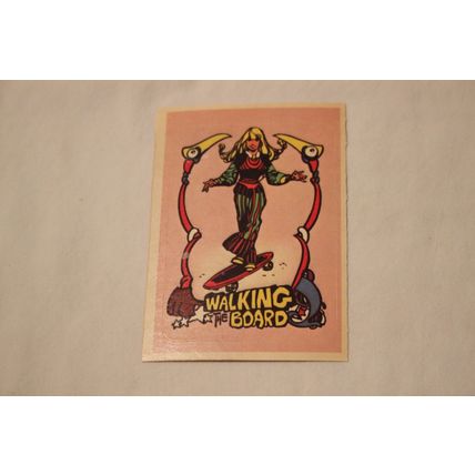 Walking the Board 1976 Donruss Skateboard STICKER with Stickerback