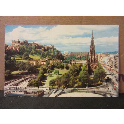 PRINCES STREET GARDENS, EDINBURGH. used postcard Colourmaster =