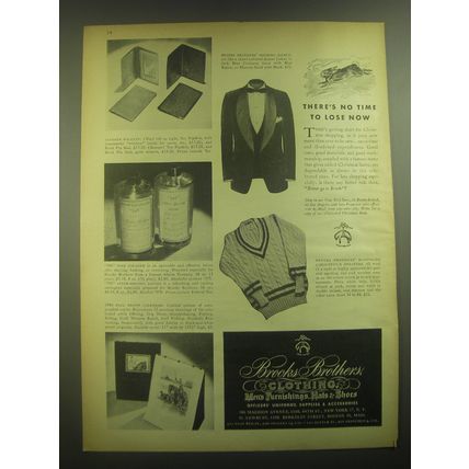 1945 Brooks Brothers Clothing Ad - There's no time to lose now