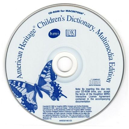 American Heritage Children's Dictionary (CD, 1995) Macintosh - NEW CD in SLEEVE