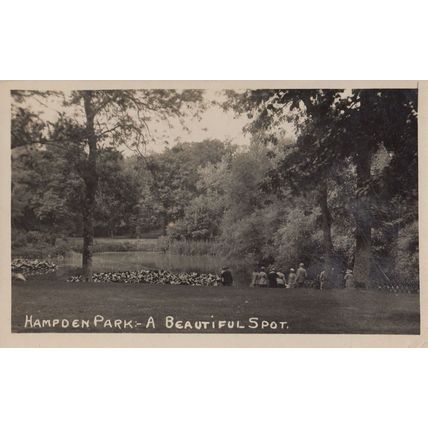 Hampden Park A Beautiful Spot Antique Real Photo Postcard