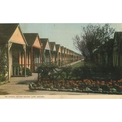 Chalets at Butlins Holiday Camp Skegness 1953 Vintage Postcard