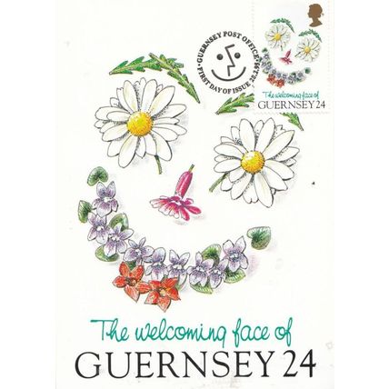 Wild Flowers The Welcoming Face Of Guernsey Stamp First Day Cover Postcard