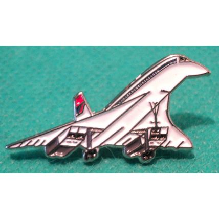 Concorde Jet Airliner Metal Enamel Aircraft Badge 1980s BA Plane Livery NEW