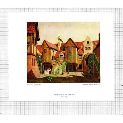 White Horse Close Edinburgh Hesketh Hubbard - 1936 Cutting