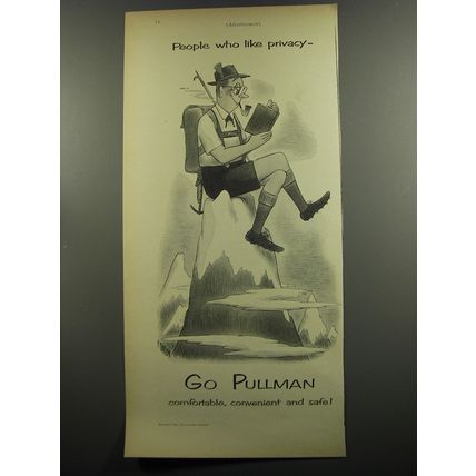 1953 Pullman Railroad Cars Ad - Richard Taylor cartoon - People who like Privacy