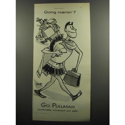 1953 Pullman Railroad Cars Ad - Going roamin'?