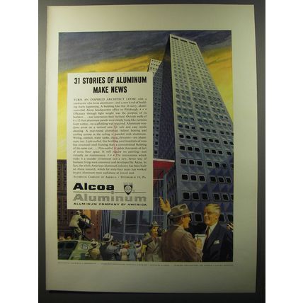 1953 Alcoa Aluminum Ad - 31 stories of Aluminum make news