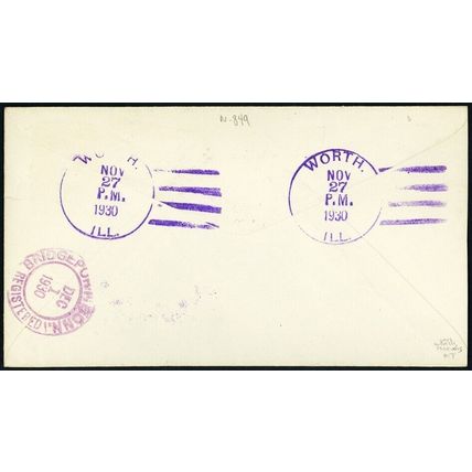Turkey in Blue Nice Strikes Fancy Cancel Registered Cover - Stuart Katz