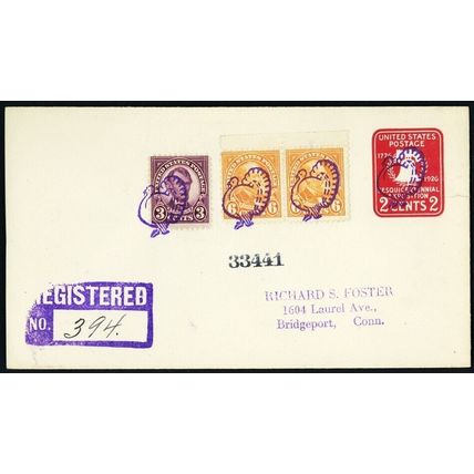 Turkey in Blue Nice Strikes Fancy Cancel Registered Cover - Stuart Katz