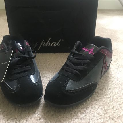 Baby Phat Girls Black Pink Casual Sneakers Shoes Low Top Choose Your Size