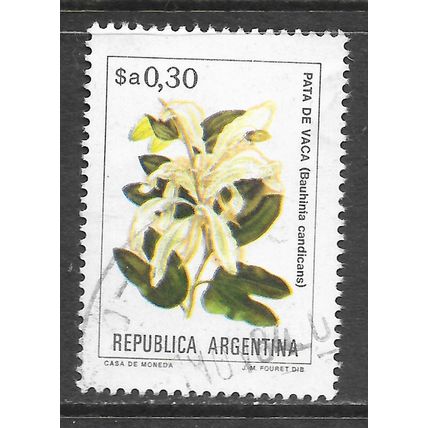 ARGENTINA PATA DE VACA FLOWER $a0.30 USED SG?