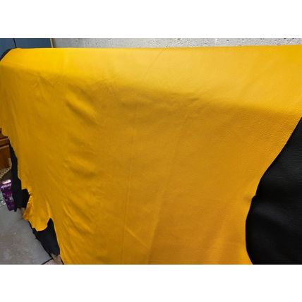 Italian Full Whole Leather Cow Hide Colour Sunflower