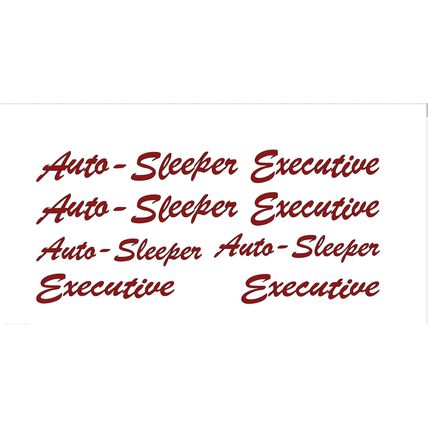 6 Auto-Sleeper Executive set in script Camper motorhome graphics stickers decals