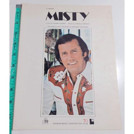 Misty Erroll Garner Johnny Burke Voice Piano Guitar Sheet Music good ray stevens
