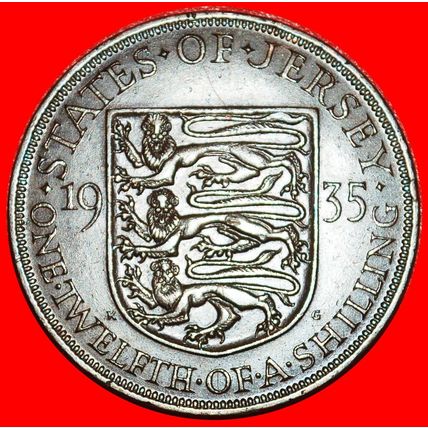 Ⰶ BRITAIN GEORGE V (1911-1936): JERSEY★1/12 SHILLING 1935! ★LOW START★NO RESERVE