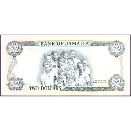 1990 Jamaica Banknote 2 Dollars Sig 10