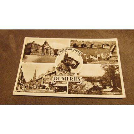1950s real photo Postcard - Dumfries scenes - Dumfriesshire