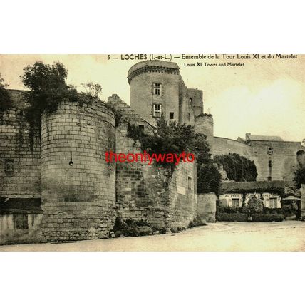 Loches, Ensemble De La Tour Louis XI, France, Papeghin Postcard, 1920s?