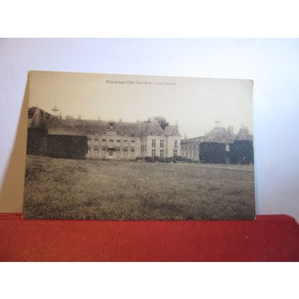 LE CHATEAU, FLAMANVILLE, MANCHE, France unused antique postcard =