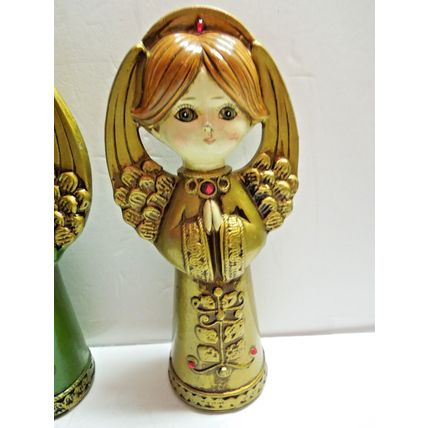Vintage Pair of Angel Ceramic Figurine Statues Made in Japan