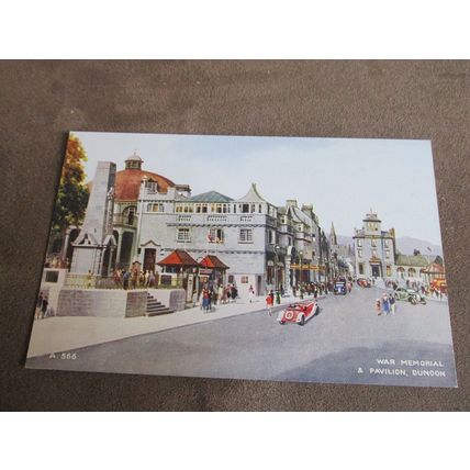 1940s Postcard - War Memorial & Pavilion Dunoon - Artist Brian Gerald / A566