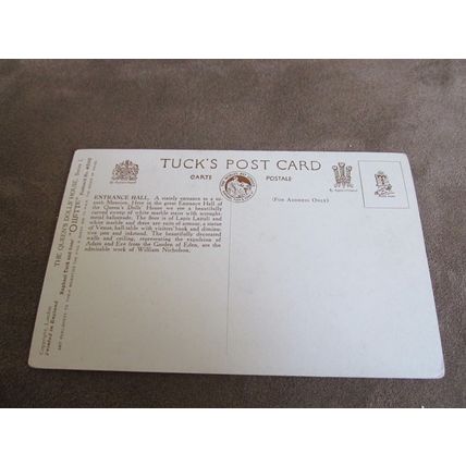 Raphael Tuck Postcard - Queen's Dolls House, Entrance Hall - Royalty