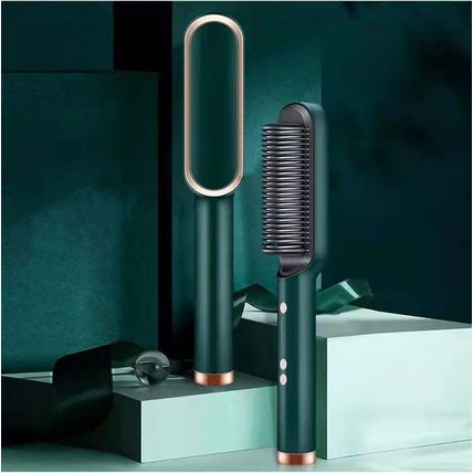 2 In 1 Hair Straightener Hot Comb - Negative Ion Curling Tong & Electric Hair