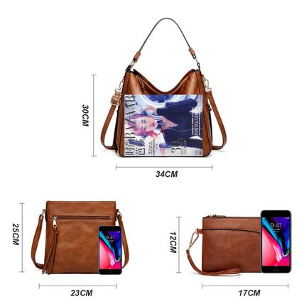 Women Fashion Handbags Wallet Tote Bag Shoulder Bag Top Handle Satchel Purse Set
