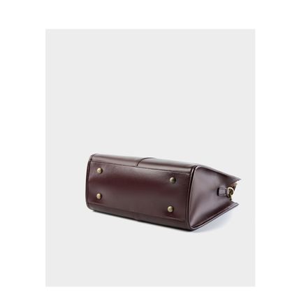 Women Genuine Leather Top Handle Shoulder Bags Brown