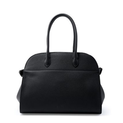 Genuine Leather Women Shoulder Handbags Beach Bag Black