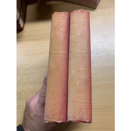 1894 WALTER SCOTT FAIR MAID OF PERTH ANDREW LANG NOTES VOLS 1 & 2 BOOKS (P8)