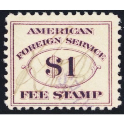 RW22, Used $1 Consular Stamp - Nice and Sound - Stuart Katz