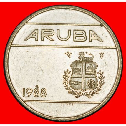 Ⰶ NETHERLANDS (1986-2023): ARUBA ★ 25 CENTS 1988! BEATRIX ★LOW START★NO RESERVE